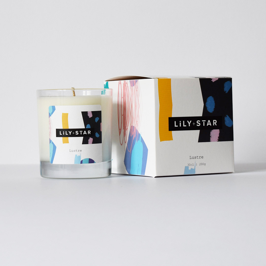 Lily + Star Lustre Candle and Box