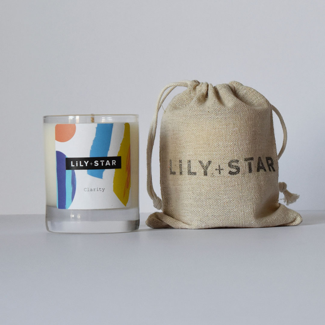Clarity 20cl candle and hessian bag