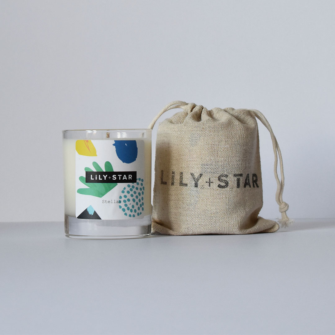 Stellar 20cl candle with hessian bag